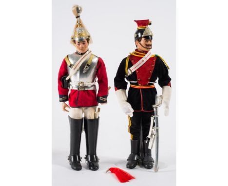 Two Action Man flock hair figures in Life Guards Uniform:, (2)