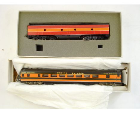 Balboa Scale Models (Japan)  HO/OO Southern Pacific 'Daylight' B-Unit:, boxed, together with a Great Northen 'Empire Builder'