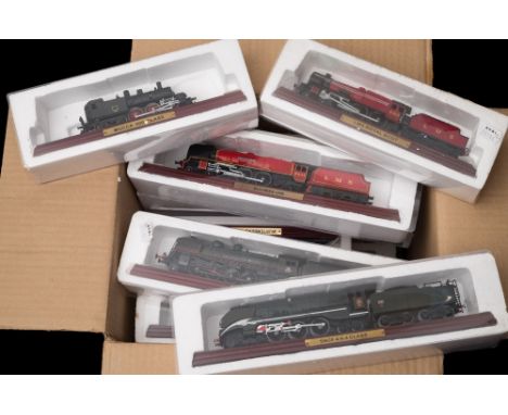 A group of nineteen Atlas Editions Collectable Scale model static trains:, including LMS 'Royal Scot' and others (19)