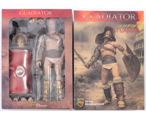 An ACI International 1/6th scale  Gladiator Warriors figures 'Flamina':, (not checked for completeness)