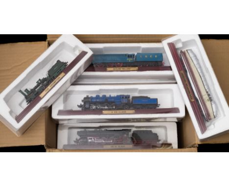 A group of eighteen Atlas Editions Collectable Scale model static trains:, including LNER A4 Class 'Mallard' and others (18)