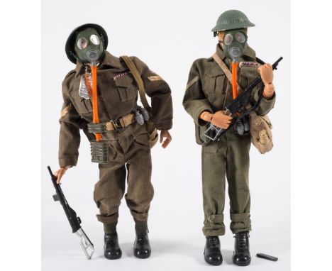 An Action Man painted hair  British WWII Infantryman with dog tag and Victoria Cross medal:, together with a later flock hair