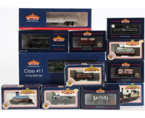 Bachmann, an OO/HO gauge class 411 four-car EMU Set: together with assorted rolling stock, all boxed.