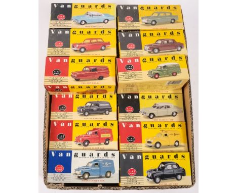 Vanguard, a collection of 1/43rd scale diecast vehicles: including delivery vans, saloon cars, all boxed, (30).