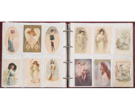 An extensive collection of Victorian and later postcards: includes erotic and glamour from the Art Nouveau to the Art Deco pe