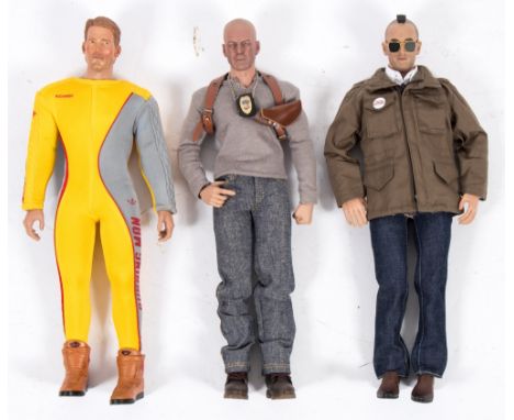 Three  loose 1/6th scale figures 'Travis Bickle' (Robert De Niro -Taxi Driver), 'John McLean' (Bruce Willis- Die Hard) and 'B