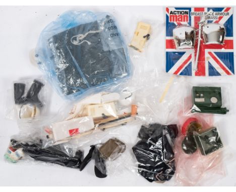 A collection of various Action Man accessories including an Armoured car Commander radio on tripod:. 