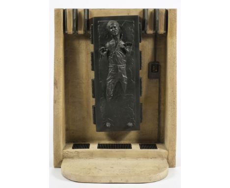 A Sideshow 1/6th scale Star Wars Return of the Jedi 'Jabba's Throne Environment' and 'Han Solo in Carbonite':, together with 