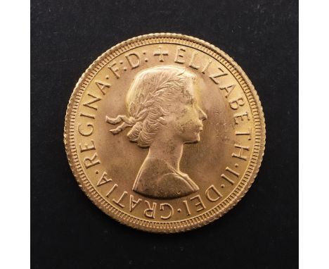 AN ELIZABETH II SOVEREIGN. 1968. An Elizabeth II Sovereign, bare head bust r. reverse St. George and the Dragon, dated 1968. 