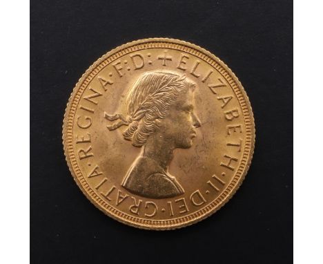 AN ELIZABETH II SOVEREIGN, 1959. An Elizabeth II Sovereign, bare head r. reverse George and the dragon, dated 1959. *CR  A ni
