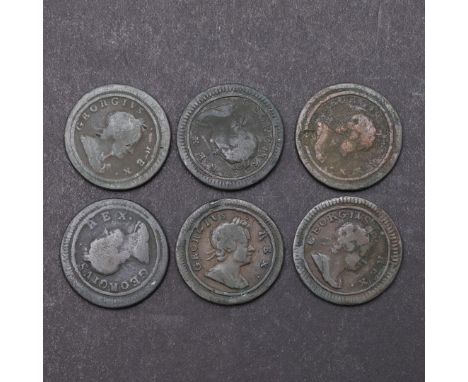 A COLLECTION OF GEORGE I SECOND ISSUE FARTHINGS 179-1724. Second issue farthings, draped and cuirassed bust r. Reverse seated