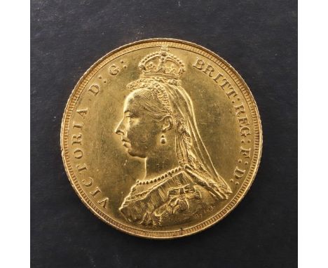 A QUEEN VICTORIA SOVEREIGN, 1887. A Queen Victoria Sovereign, Jubilee bust l. reverse George and the Dragon, dated 1887. *CR 