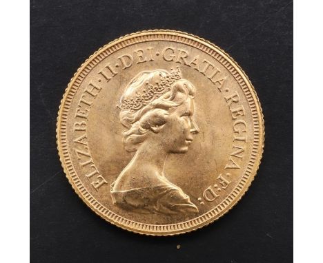 AN ELIZABETH II SOVEREIGN, 1981. An Elizabeth II Sovereign, bare head r. reverse George and the dragon, dated 1981. *CR  A ve