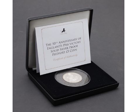 A JUBILEE MINT 1966 ANNIVERSARY COIN, TRISTAN DA CUNHA, 2016. A £5.00 coin, crowned bust r. above date 2016, reverse a Lion w