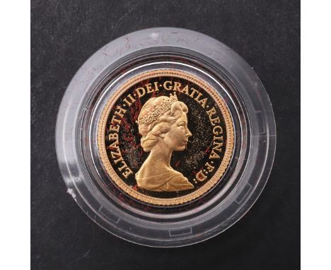 AN ELIZABETH II PROOF HALF SOVEREIGN, 1980. An Elizabeth II proof Half Sovereign, crowned bust r. Reverse with St George and 
