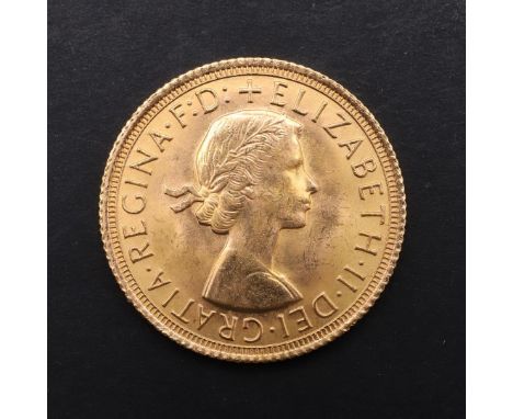 AN ELIZABETH II SOVEREIGN, 1966. An Elizabeth II Sovereign, bare head r. reverse George and the dragon, dated 1966. *CR  A ni