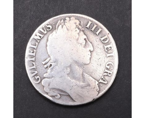 A WILLIAM III CROWN, 1696. A William III Crown, third draped bust, r. reverse with cruciform shields  dated 1696, rim Octavo.