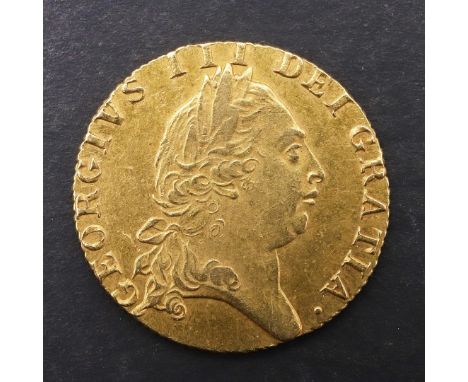 A GEORGE III 'SPADE' GUINEA, 1790. A George III Guinea, fifth laureate and draped bust r. Reverse with 'Spade' shaped shield 