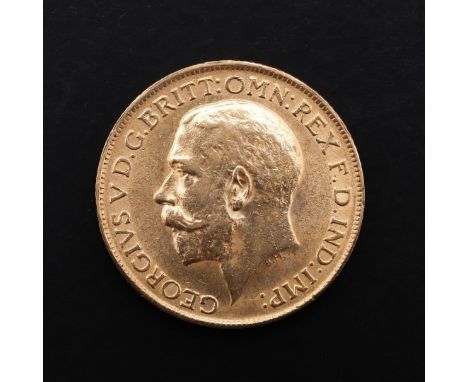 A GEORGE V SOVEREIGN, 1912. A George V Sovereign, bare head l. reverse St George and the Dragon, dated 1912. *CR  Light surfa