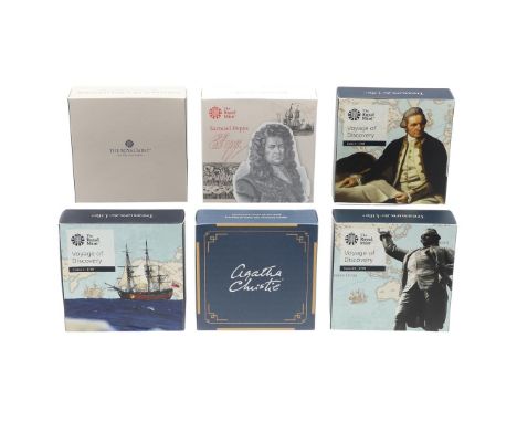 A COLLECTION OF SIX SILVER TWO POUND COINS, VOYAGE OF DISCOVERY AND OTHERS. Three Royal Mint silver proof £2.00 coins from th