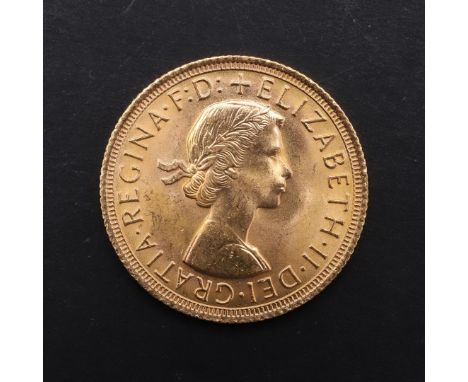 AN ELIZABETH II SOVEREIGN, 1965. An Elizabeth II Sovereign, bare head r. reverse George and the dragon, dated 1965. *CR  A ni