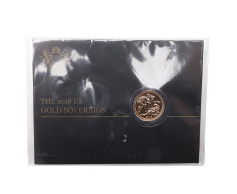 AN ELIZABETH II SOVEREIGN, 2018. An Elizabeth II Sovereign, crowned bust r. reverse St. George and the Dragon, dated 2018. In