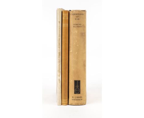 Blunden (Edmund). Masks of Time. A New Collection of Poems Principally Meditative, Beaumont Press, 1925, title with colour de