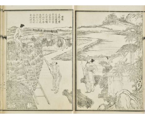[China]. La culture du riz illustrée [drop-head title], Shanghai: Tien-shi-chai Photo-lithographic works, [1879], 49 doubled 