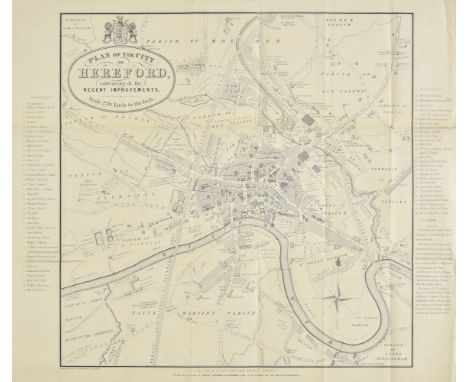 Herefordshire. A collection of thirty-seven maps, mostly 19th century, engraved county maps and town plans of Hereford and Le