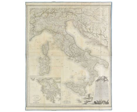 Europe. Four folding maps, circa 1820, including Orgiazzi (J. A.). Carte Statistique Politique et Mineralogique de l'Italie..
