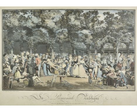 * After Philibert-Louis Debucourt, La Promenade Publique , Paris 1782, aquatint with contemporary hand colouring, 440 x 620 m