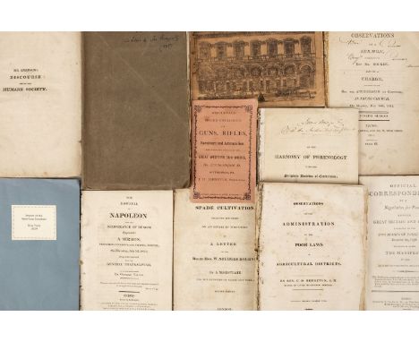 Pamphlets. A collection of approximately 170 pamphlets, comprising politics, sermons, agriculture, reports etc ., mostly 19th