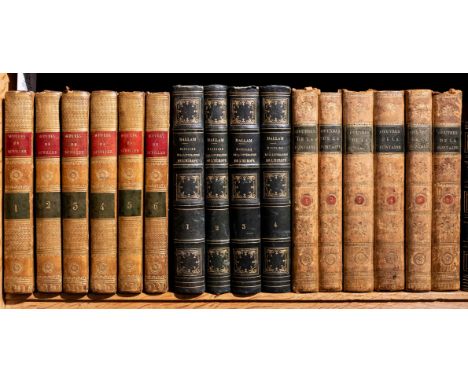 Bindings. Oeuvres de Chateaubriand, 20 volumes in ten, Paris, 1857, engraved frontispieces, late 19th century dark blue quart