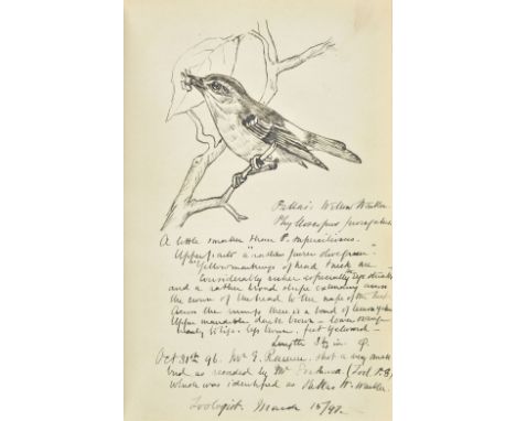 Saunders (Howard). An Illustrated Manual of British Birds, 1st edition, London: Gurney and Jackson, 1889, one volume extended