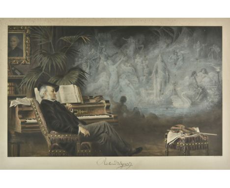 * Wagner (Richard). Schweniger (C.), Untitled allegorical portrait, circa 1890, photogravure on india wove with contemporary 