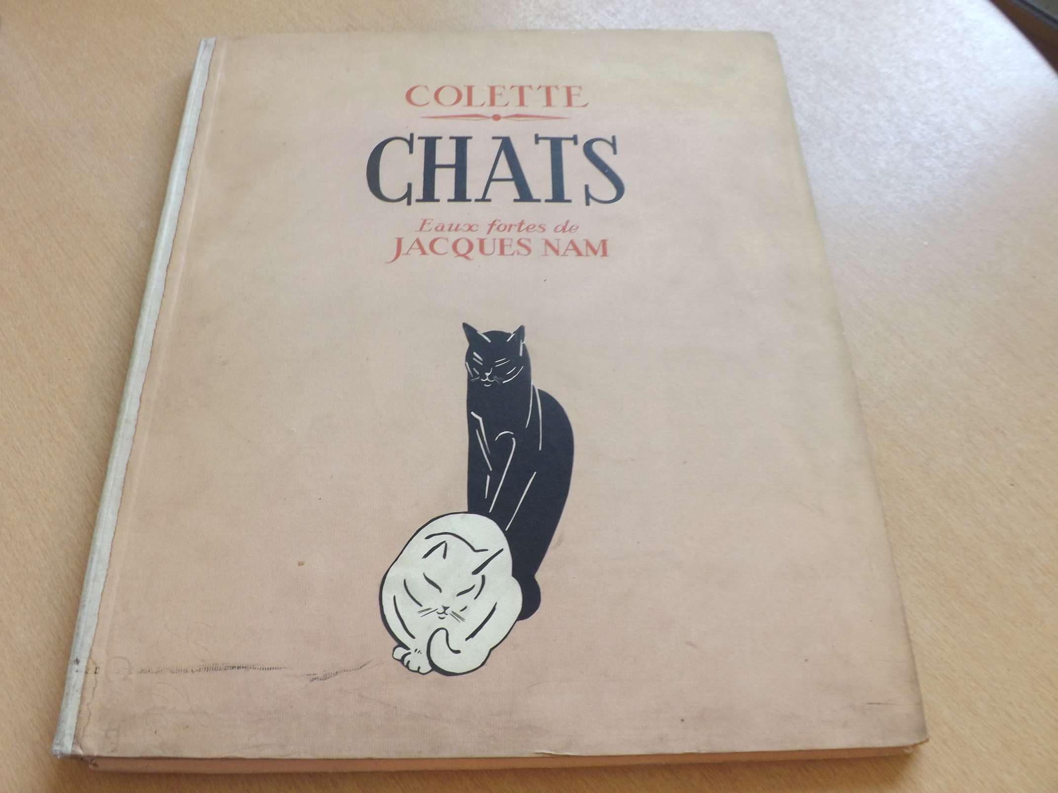 A Folder Marked Colette Chats Eaux Fortes De Jacques Nam With Book Plate Inside Joan Feisenber