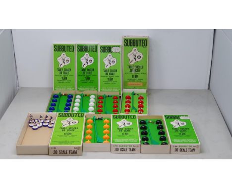 Seven boxed Subbuteo Teams including reference numbers 4, 21, 28, 51, 74, 207 and 211 (one incomplete and missing liner) 