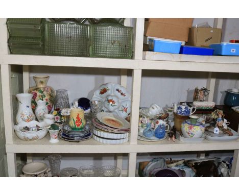 Aynsley porcelain, Royal Worcester Evesham, collectors plates, figurines, glass, etc.
