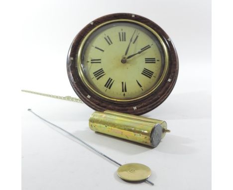An early 20th century postman's alarm clock, 22cm diameter 