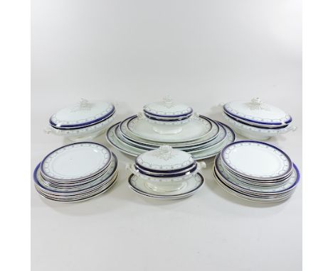 A Victorian dinner service, to include meat plates and tureens