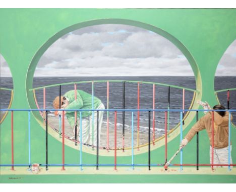 VOLKER BLUMKOWSKI(geb. 1956 in Salzgitter, tätig in Paris und Stuttgart)Spielplatz, 2007Öl auf Leinwand, 96,5 x 132,5 cm, ger