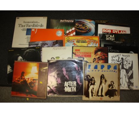 A COLLECTION OF LP RECORDS ETC. TO INCLUDE ROLLING STONES, ZAPPA, JIMI HENDRIX, BOB DYLAN ETC. 