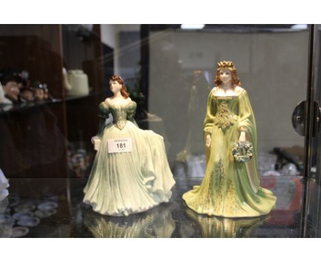 TWO ROYAL WORCESTER FIGURES 'JESSICA' AND 'GOLDEN GIRL OF THE MAY' 