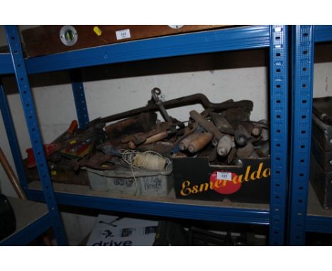 THREE TRAYS OF TOOLS TO INCLUDE FILES, SAWS ETC