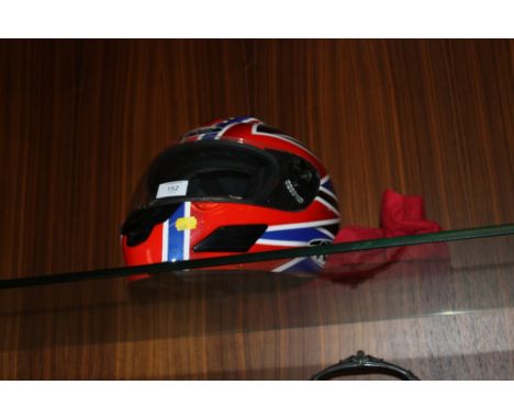 A 'NITRO' MOTORCYCLE HELMET & BAG