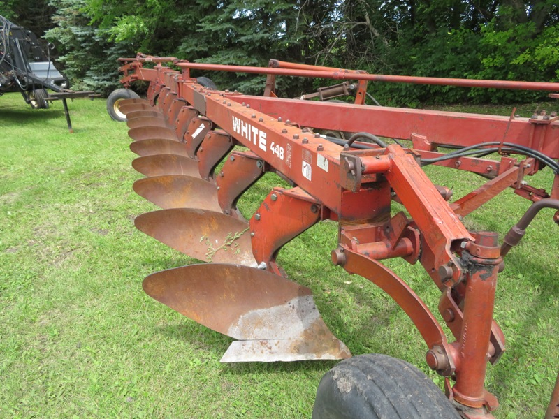 White 10 bottom trailing on land hitch plow
