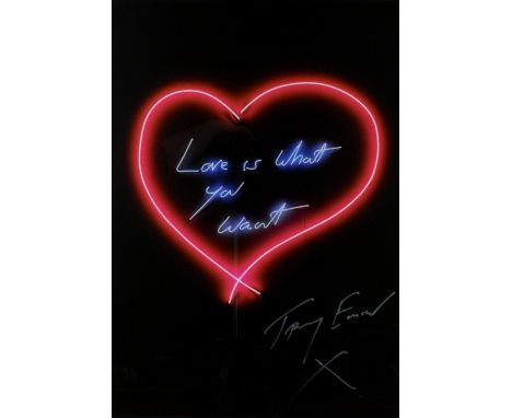 Tracey Emin RA (British, b.1963). Signed poster print 'Love Is What You Want', 2015, from an edition of 500 Published by Emin