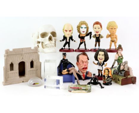 Selection of TV/film/music models including from Spitting Image, Rocky Horror, an incomplete set of Beatles Russian dolls, va