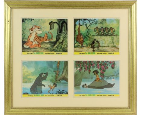 Disney - Set of 8 front of house cards for The Jungle Book and Winnie the Pooh print signed by John Fiedler, all framed (3). 