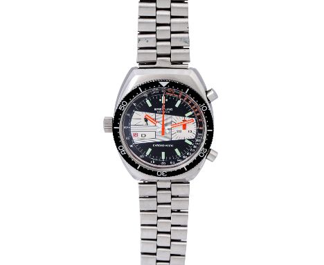 BREITLING Vintage Chrono-Matic, Ref. 2112-15. Armbanduhr. Ca.1970er Jahre. Edelstahl. Automatic-Werk Kaliber 15. Serien Nr. 1